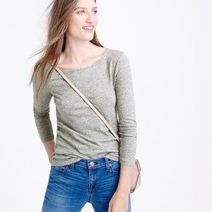 J. Crew cream embellished painter shirt